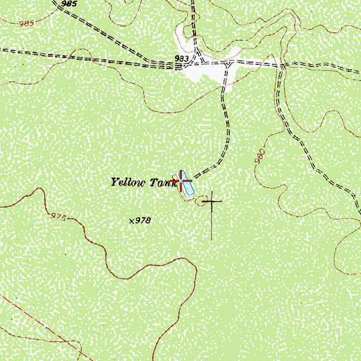 Topographic Map of Yellow Tank, TX