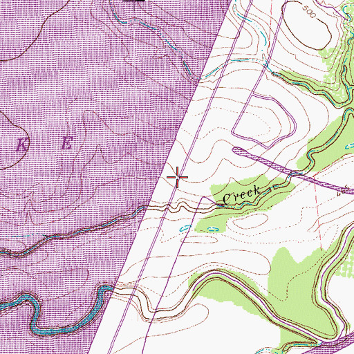 Topographic Map of Young Cemetery, TX