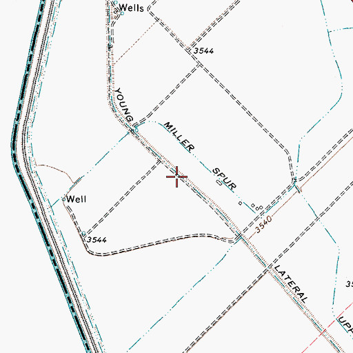 Topographic Map of Young Lateral, TX