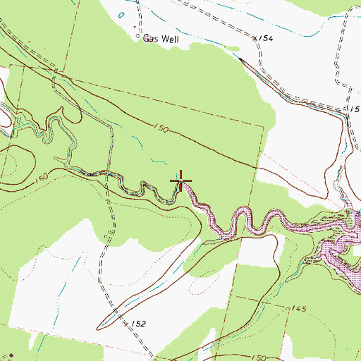 Topographic Map of Youngs Creek, TX