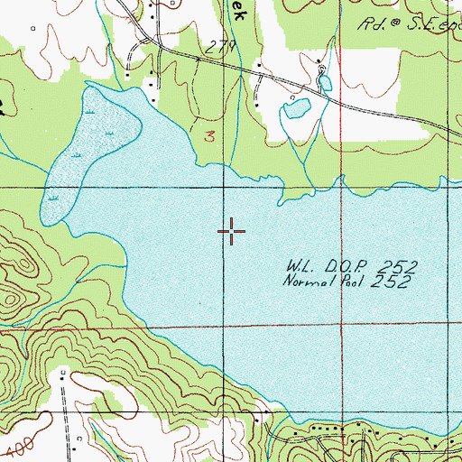 Topographic Map of Gennie Branch, AL