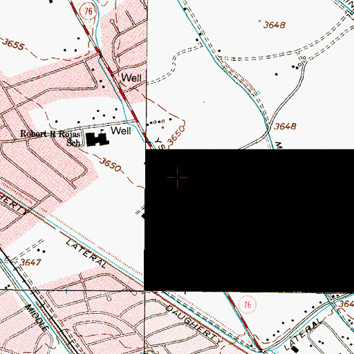 Topographic Map of Ysleta Lateral, TX
