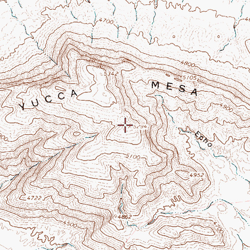 Topographic Map of Yucca Mesa, TX