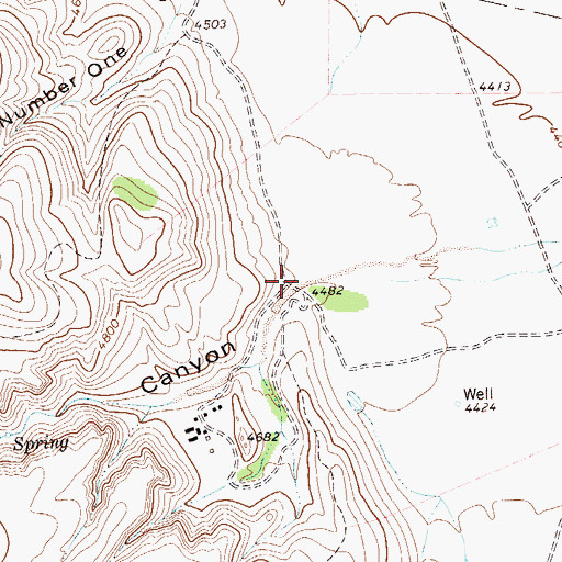 Topographic Map of Z H Canyon, TX