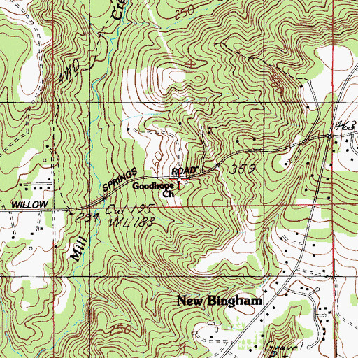 Topographic Map of Goodhope School (historical), AL