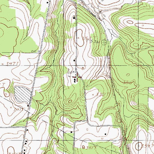 Topographic Map of Zion Hill Church, TX