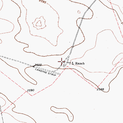 Topographic Map of Seven L Ranch, TX