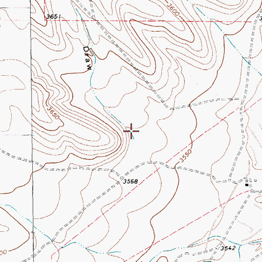 Topographic Map of Addoson Draw, TX