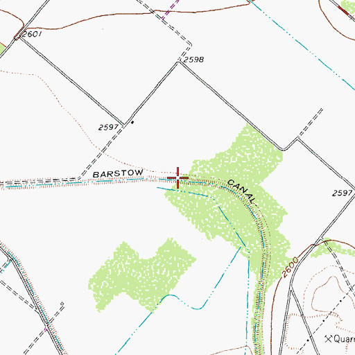 Topographic Map of Barstow Canal, TX