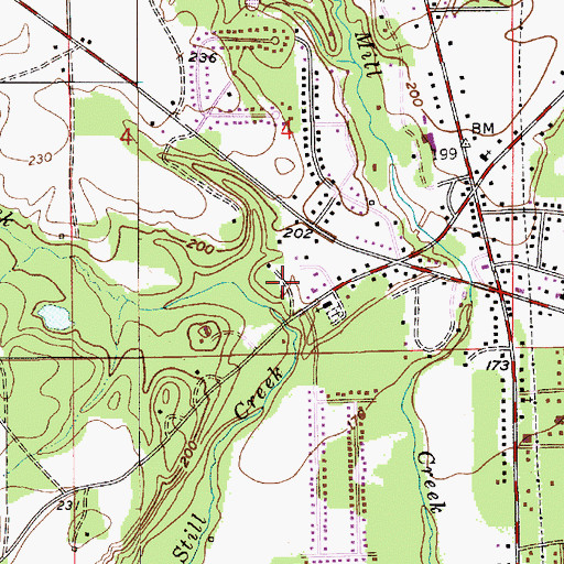 Topographic Map of Great Oaks, AL