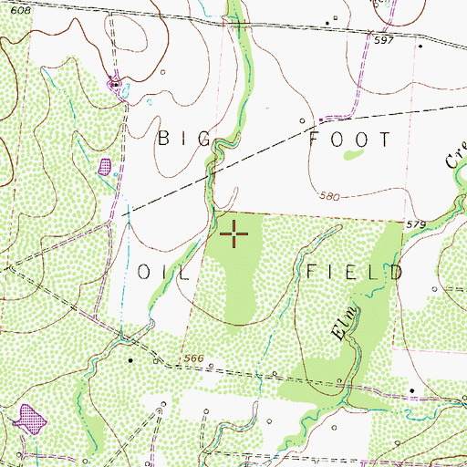 Topographic Map of Bigfoot Oil Field, TX