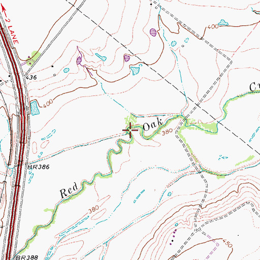 Topographic Map of Brushy Creek, TX