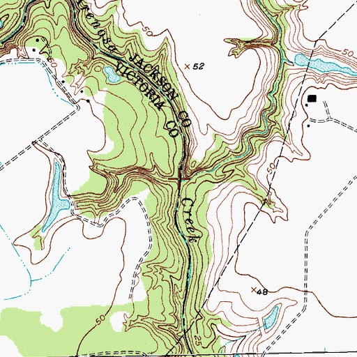 Topographic Map of Dry Creek, TX