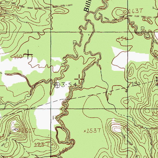 Topographic Map of Big Dry Creek, TX