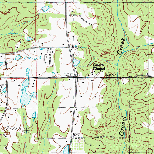 Topographic Map of Greer, AL