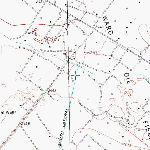 Topographic Map of Grandfalls Canal, TX