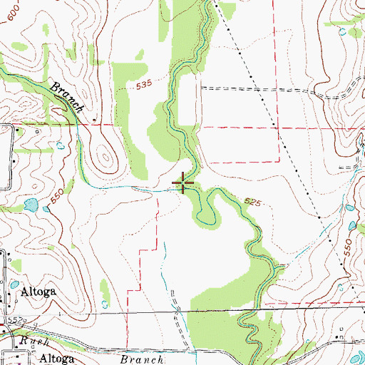Topographic Map of Hatler Branch, TX