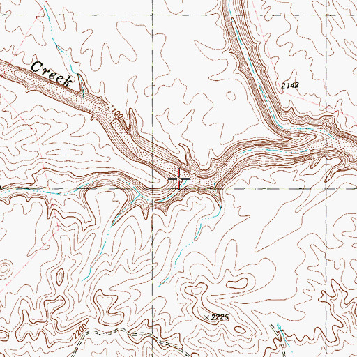 Topographic Map of Horse Creek, TX