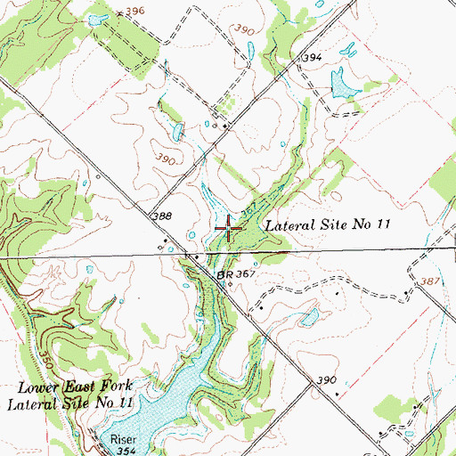 Topographic Map of Lateral Site Number Eleven, TX