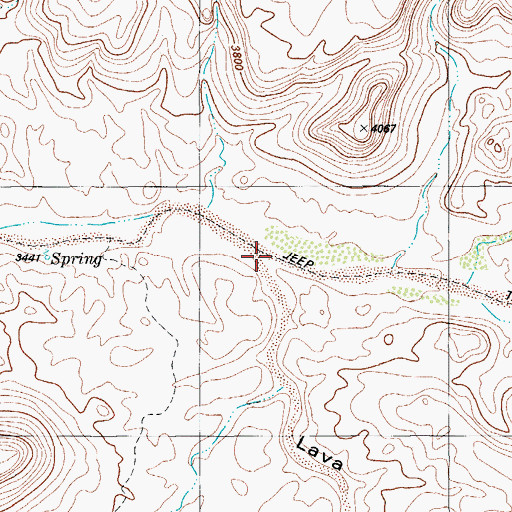 Topographic Map of Lava Canyon, TX