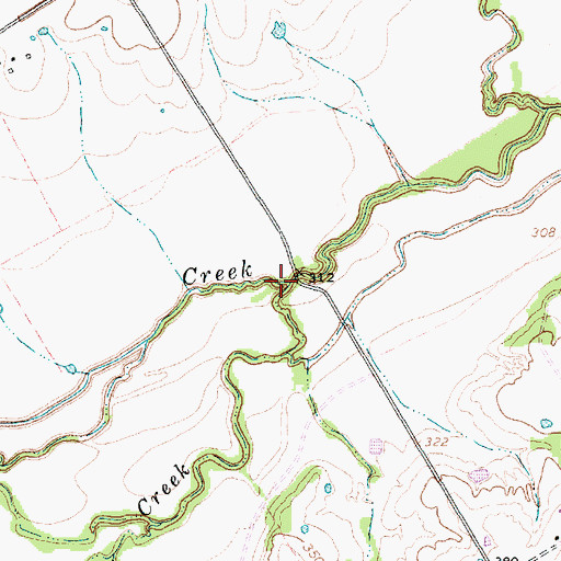 Topographic Map of Little Pond Creek, TX