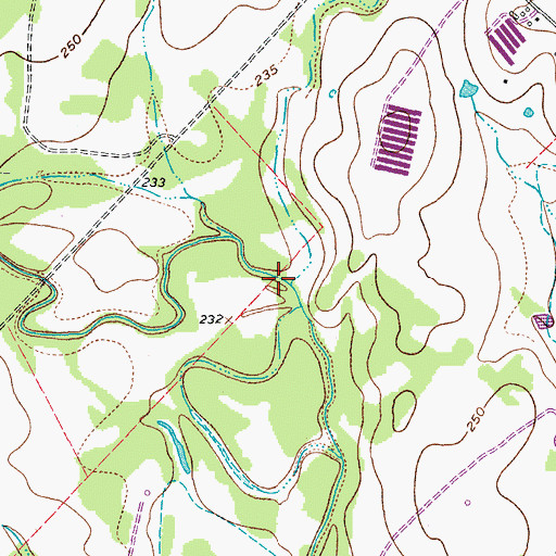 Topographic Map of Putnam Branch, TX