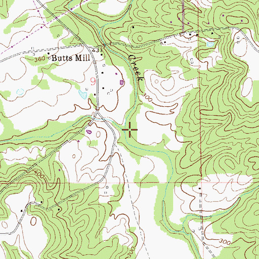 Topographic Map of Harrington Branch, AL