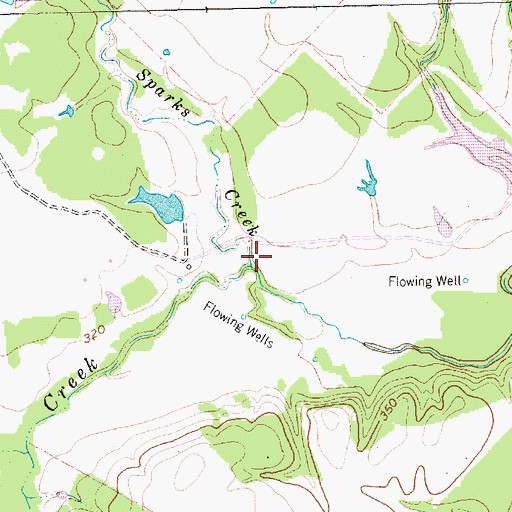Topographic Map of Sparks Branch, TX