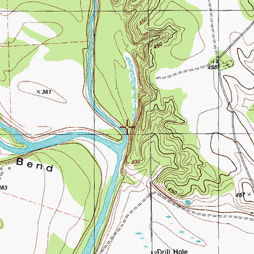 Topographic Map of Wilbarger Creek, TX