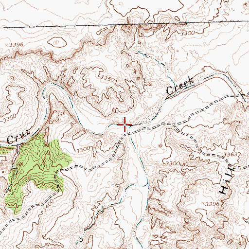 Topographic Map of Wildorado Creek, TX