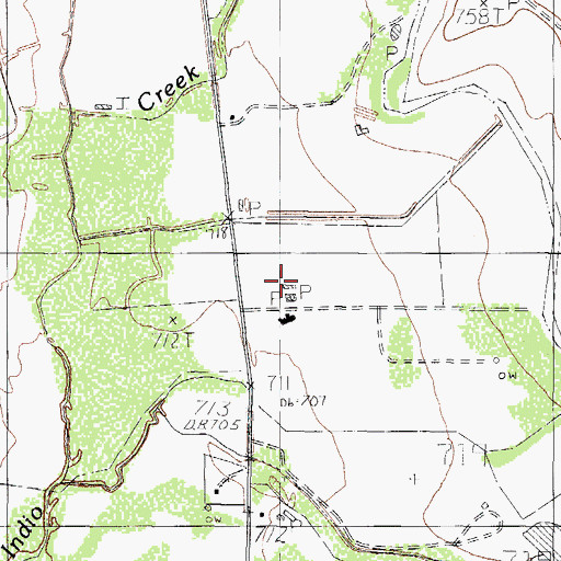 Topographic Map of A Barnes, TX