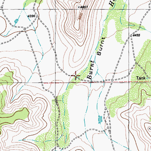 Topographic Map of Red Tank Draw, TX