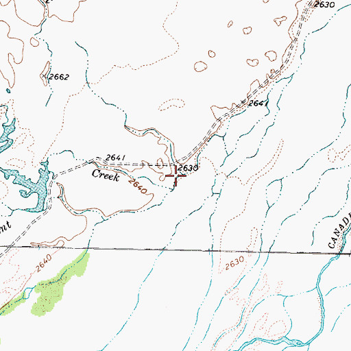Topographic Map of Adobe Creek, TX