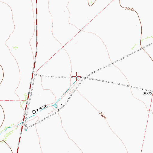 Topographic Map of Adobe Draw, TX
