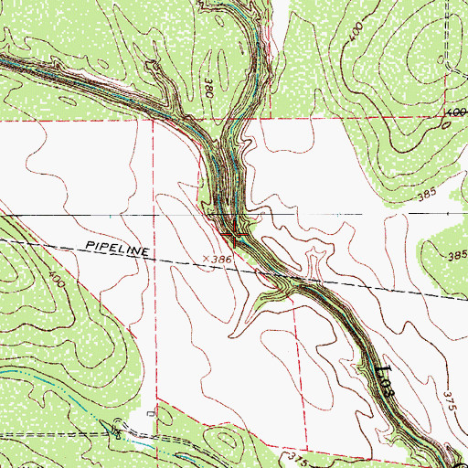 Topographic Map of Agua Poquita Creek, TX