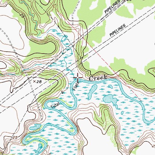 Topographic Map of Agula Creek, TX
