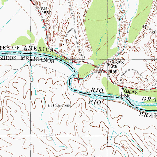 Topographic Map of Alamito Creek, TX