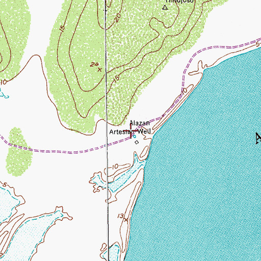 Topographic Map of Alazan Artesian Well, TX