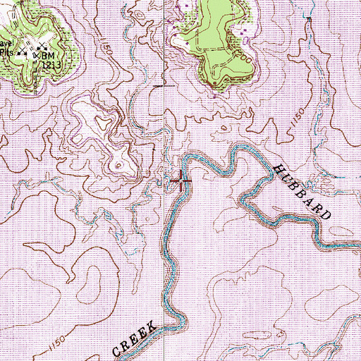 Topographic Map of Sink Creek, TX