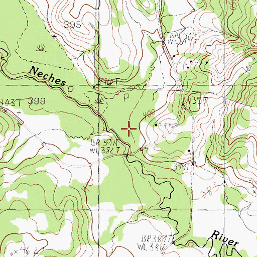 Topographic Map of Allen Branch, TX