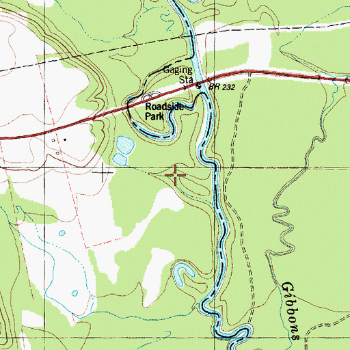 Topographic Map of Allen Creek, TX