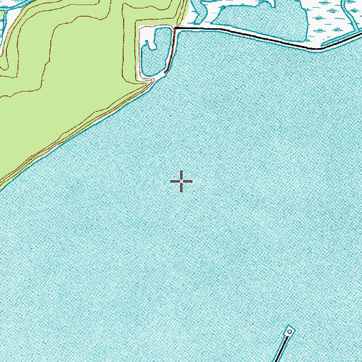 Topographic Map of Alligator Bayou, TX