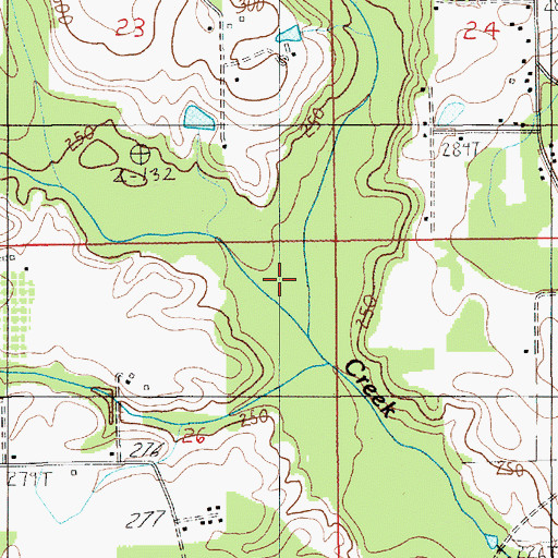 Topographic Map of Hurricane Branch, AL