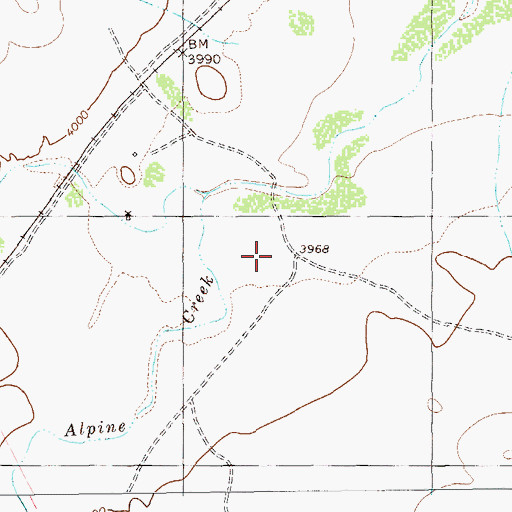 Topographic Map of Alpine Creek, TX
