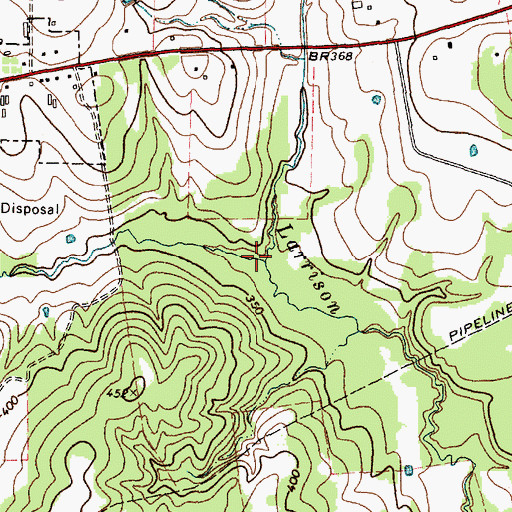 Topographic Map of Alto Branch, TX