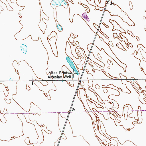 Topographic Map of Altos Prietos Artesian Well, TX