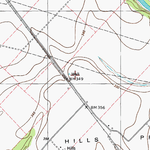 Topographic Map of Poyston School, TX