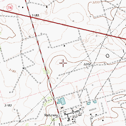 Topographic Map of Andrews Oil Field, TX