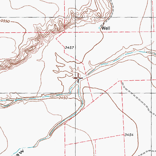 Topographic Map of Antelope Draw, TX