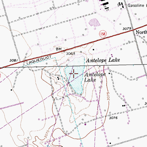 Topographic Map of Antelope Lake, TX